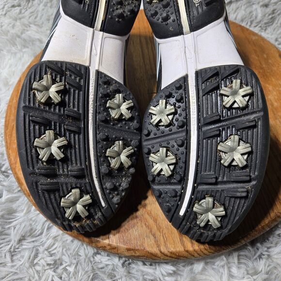 Nike Delight Women Size 9.5 Leather Golf Shoe Soft Spike Black Cleat B418355-010 - Picture 9 of 12